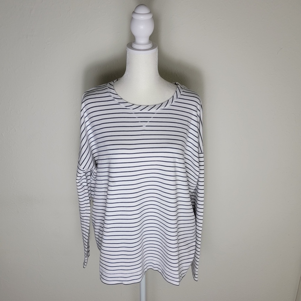 J.Jill Striped long sleeve shirt L